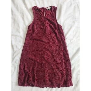 Burgundy Lace Sleeveless Mini Dress Women’s Size XS